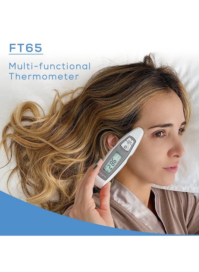 Ft65 Multifunction Infrared Thermometer 3In1 Infrared Thermometer For Adults And Kids Adult Forehead Mode Child Forehead Mode Ear Mode And Surface Mode Color Changing Fever Indicator
