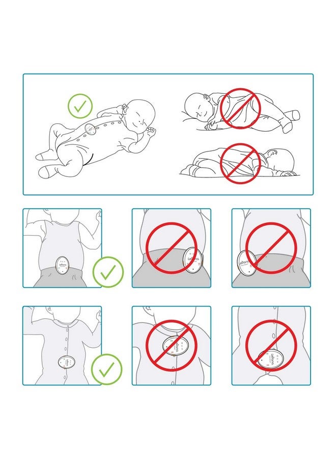 Oma Sense Baby Abdominal Movement Monitor Baby Sleep Monitor With Wakeup Technology Rousing Vibrations Audio & Lights Stimulates Baby & Alerts Parents Safety Baby Essentials For Newborn