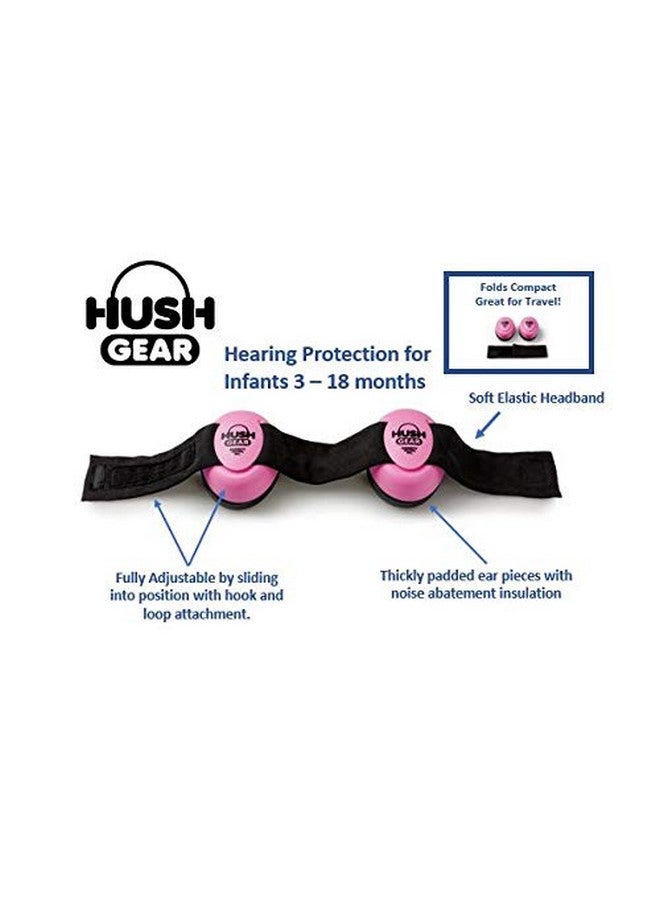 Hush Gear Noise Cancelling Headphones For Infants Ear Protection Pink