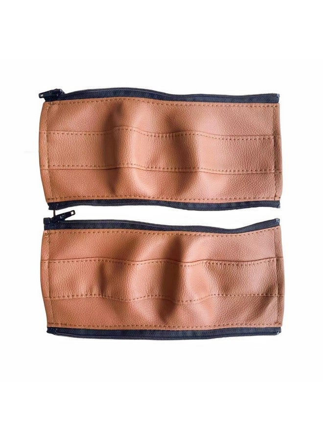 2Pcspair Removable Zipper Pu Leather Bumper Handlebar Sleeve Protect Case For Baby Stroller Dustproof Cover