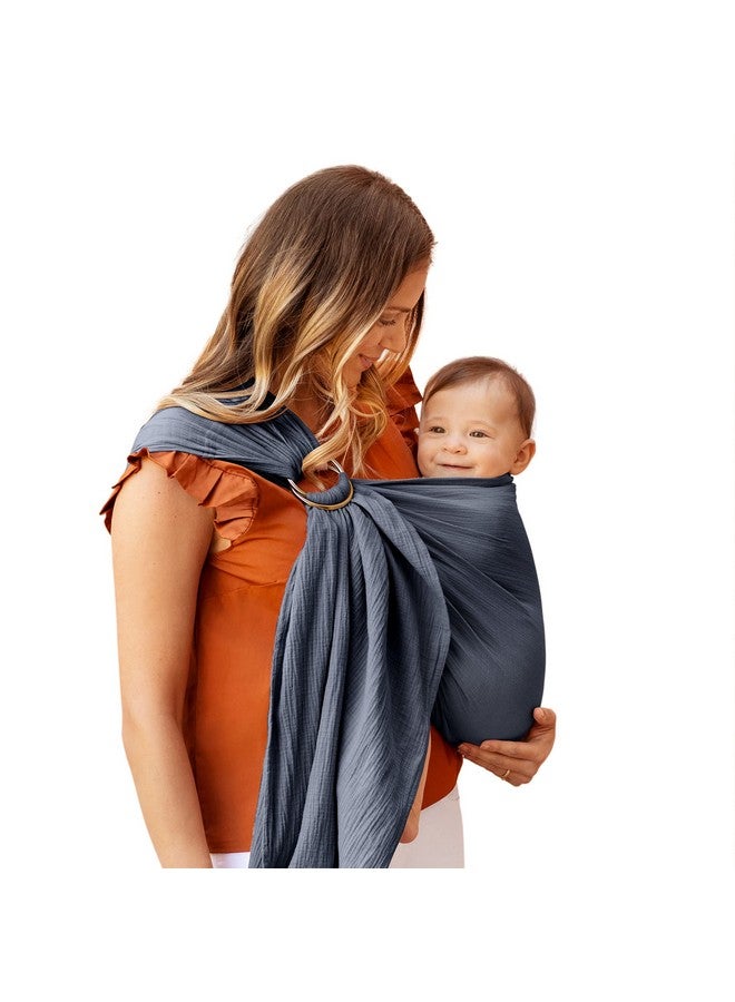 Ring Sling Wrap Carrier ; Handsfree Versatile Support Wrap For Mothers Fathers And Caregivers ; Breathable Baby Wrap Carrier For Newborns Infants & Toddlers ; Supports 833 Lbs ; Flint