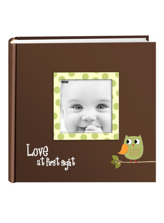 Ev246Fbog 200Pocket Baby Owl Printed Designer Frame Cover Photo Album Green 4 X 6 Inch