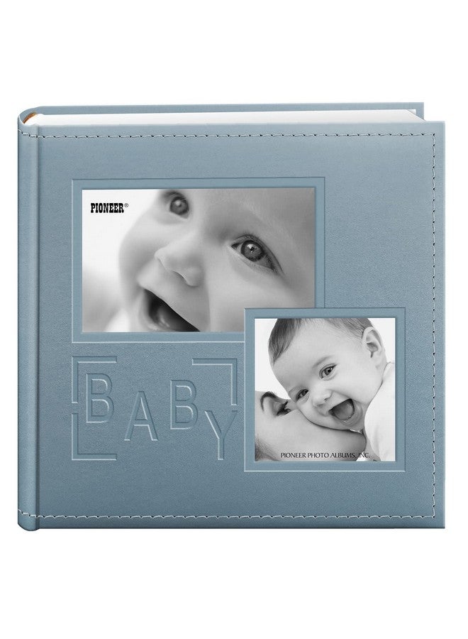 Da200Colbb 200Pocket Embossed Baby Leatherette Frame Cover Album For 4 By 6Inch Prints Blue