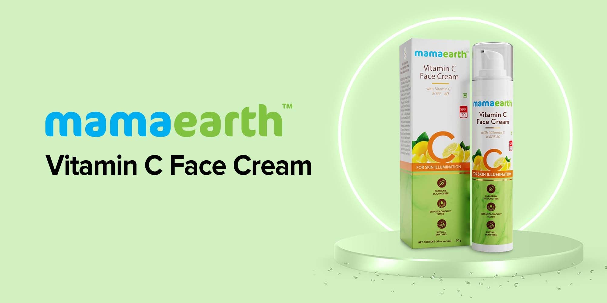 Face Cream with Vitamin C For Skin Illumination Multicolour 50grams