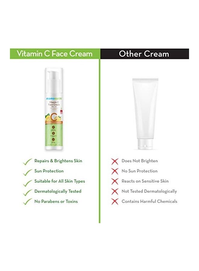 Face Cream with Vitamin C For Skin Illumination Multicolour 50grams