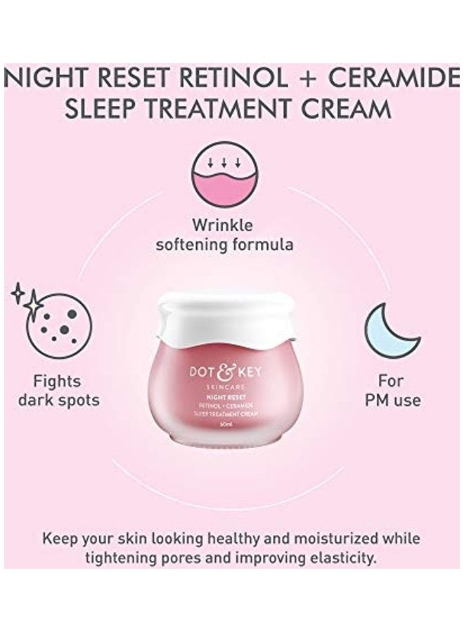 Night Reset Retinol Plus Ceramide Sleep Treatment Cream White 60ml