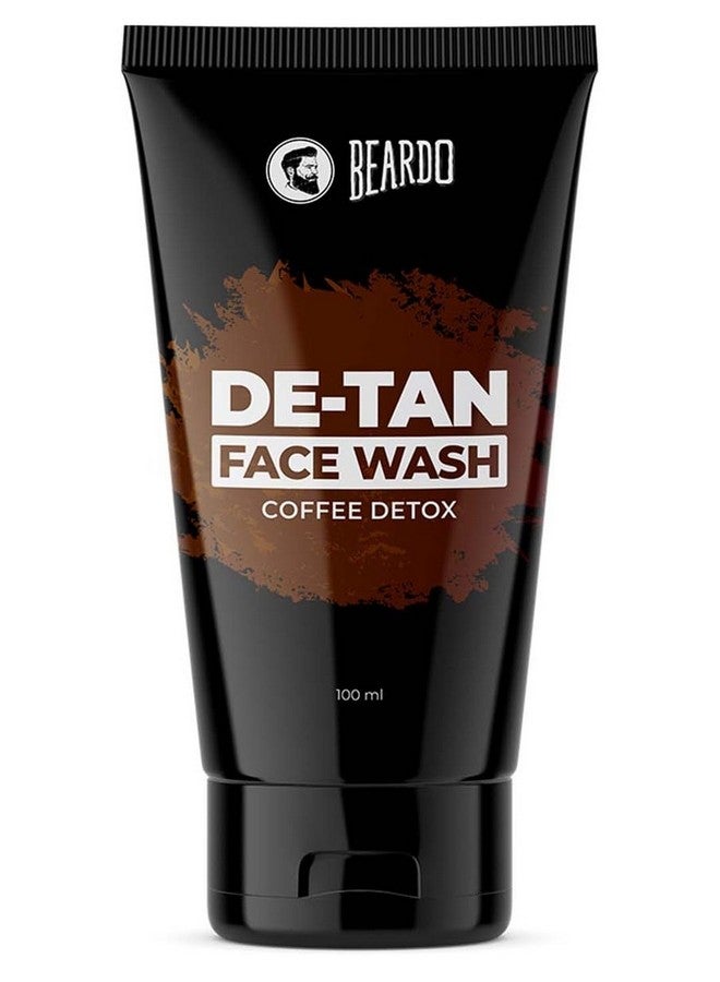 Detan Facewash For Men 100 Ml ; Tan Removal Oil Control Facewash For Men ; Coffee Detox Relieves Skin Inflamation & Sunburn 3.4Fl Oz