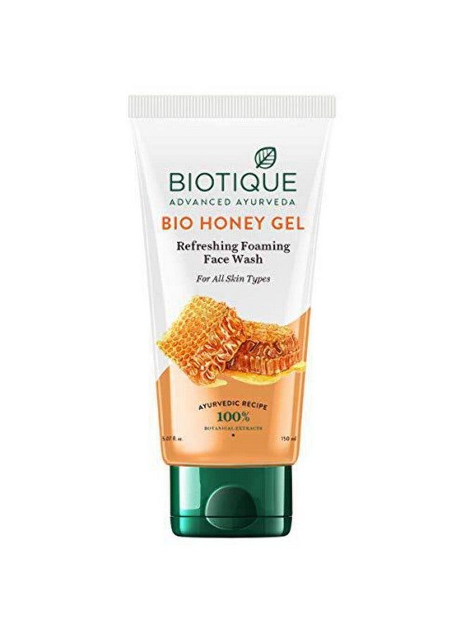 Bio Honey Gel Refreshing Foaming Face Wash 150Ml/ 5.07 Oz. I All Skin Type I Enriched With Honey Powerful Cleanser Brightens Complexion Boosts Skin Tone