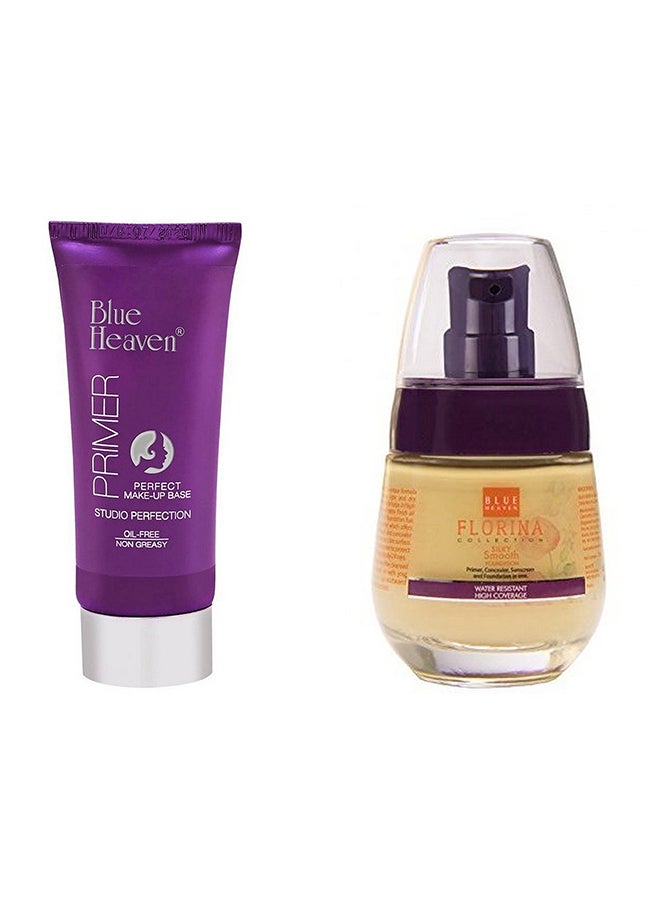 Set Of 2 Studio Perfection Primer With Florina Natural Glow Foundation