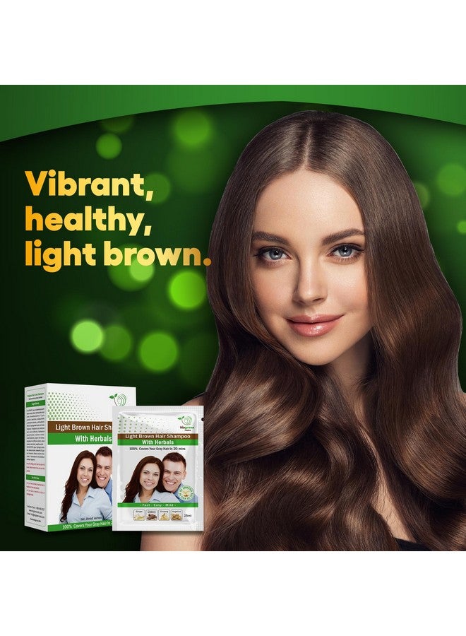 Biogreen Herbal Roots Shampoo 5Pouch Set For Light Brown Hair Color Enthusiasts New & Improved Formula Enhanced Formula For All Hair Types Men And Women Hair Care Includes 5 Pairs Of Gloves