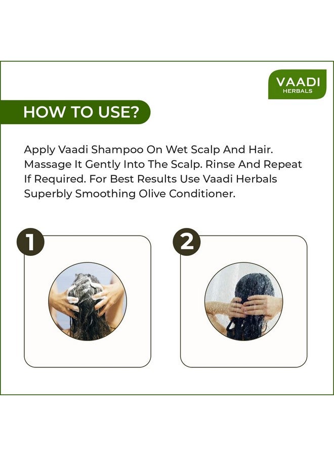 Vaadi Herbal Organic Amla Shikakai Reetha Shampoo Antidandruff For Hair Loss Dry Itchy Sensitive Scalp Moisturizing Treatment Hair Growth And Thickening Sulphate Free Paraben Free 1 X 350 Ml