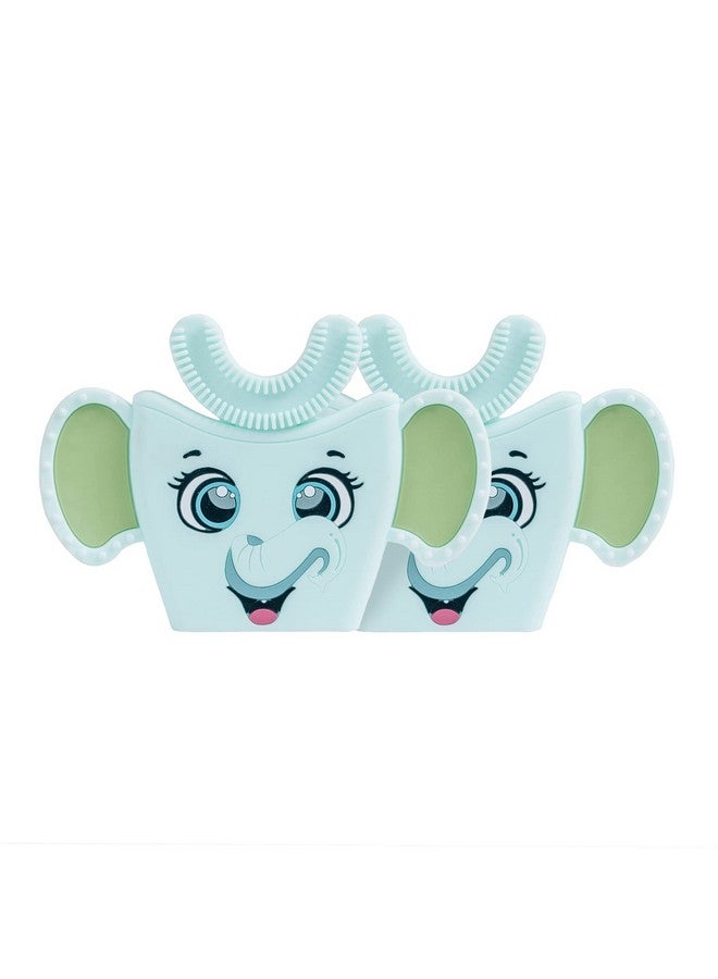 Ellie The Elephant Baby Teether ; Bpa Free Silicone For Infants 012 Months Dishwasher Friendly Freezer Safe Car Seat Toy (2Pack)