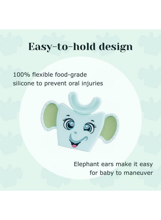 Ellie The Elephant Baby Teether ; Bpa Free Silicone For Infants 012 Months Dishwasher Friendly Freezer Safe Car Seat Toy (2Pack)