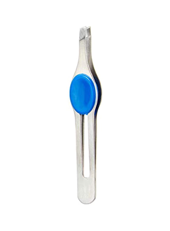 Magnifying Mirror With Precision Tweezers With Case Silver/Blue