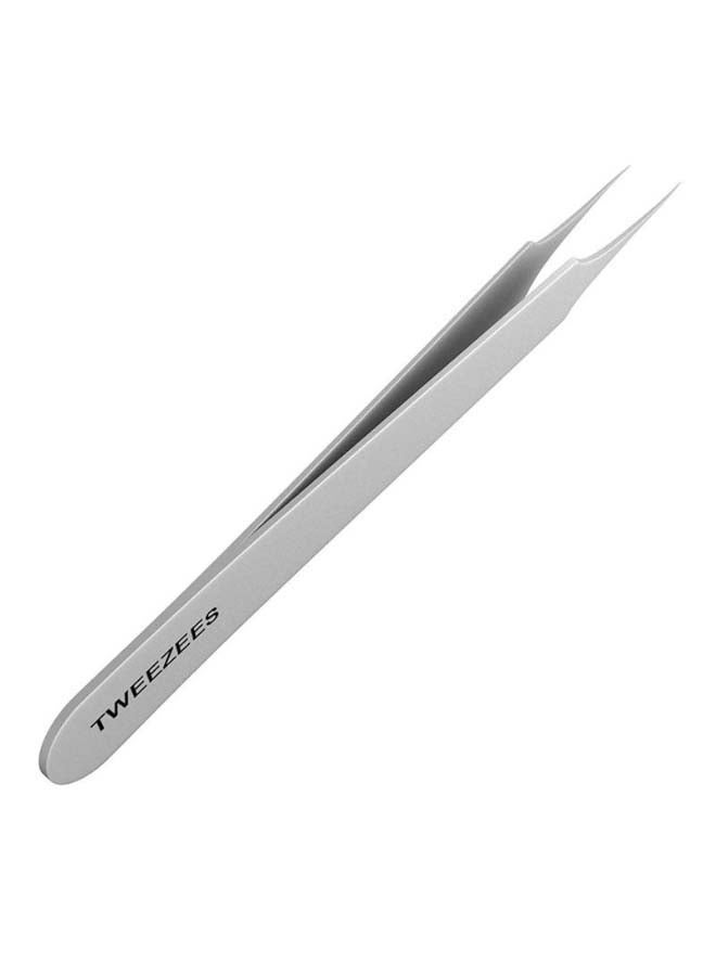 Professional Slant Tip And Splinter Tip Tweezer Set Silver