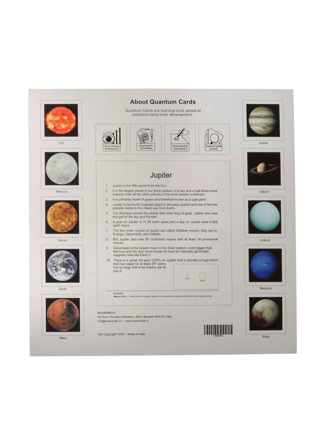 10-Piece Solar System Quantum Flash Card Set