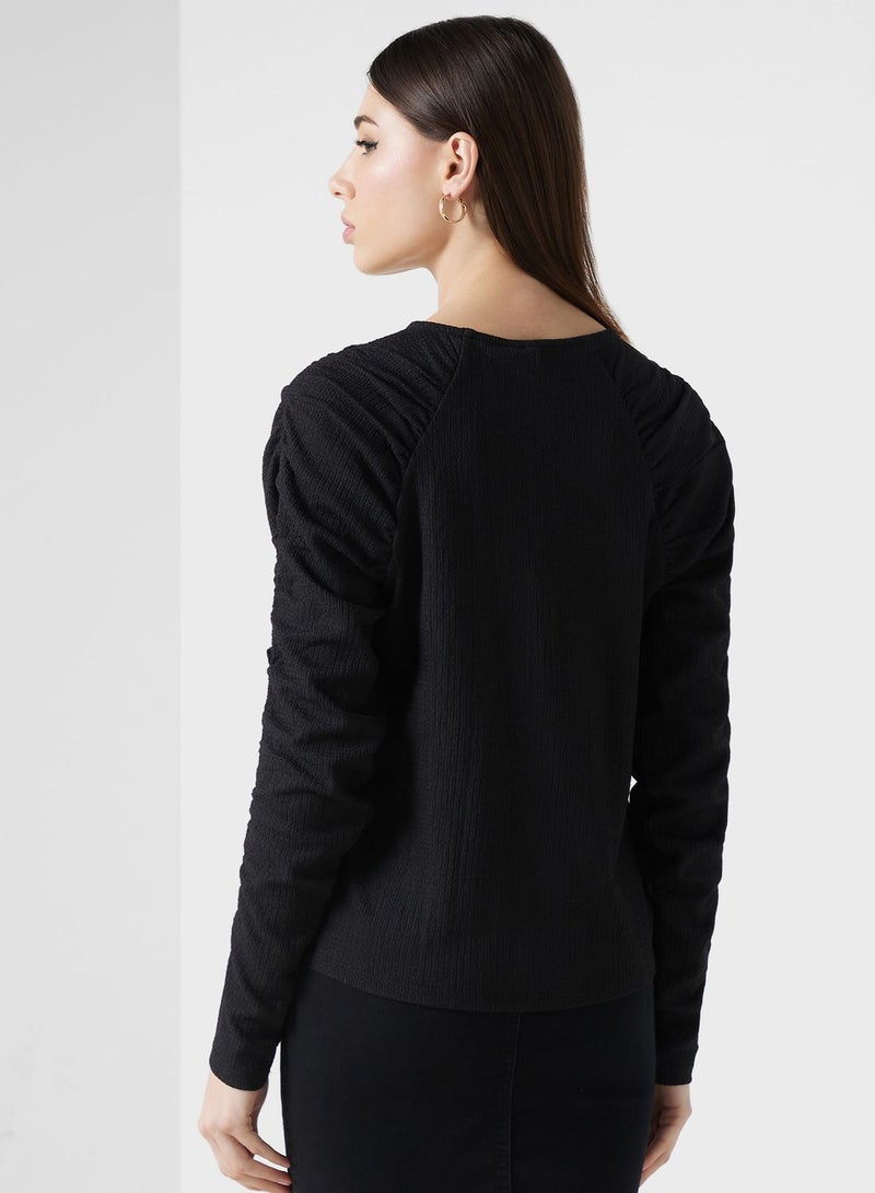 Ruched Sleeve Top