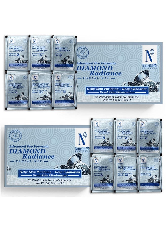 Natural'S Advanced Pro Formula Diamond Radiance Facial Kit For Advanced Cellular Age Balance & Skin Cell Repair 10Gmx6 Each Pack Of 2