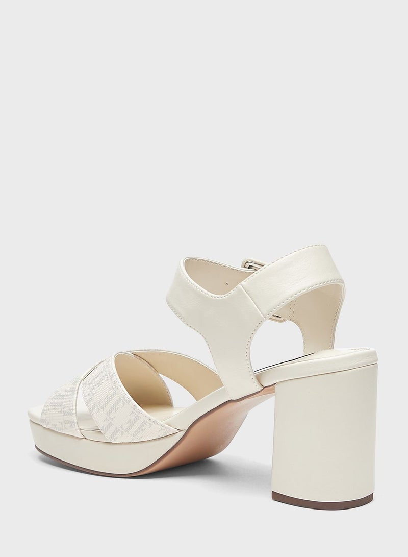 Multi Strap Block Heel Sandals