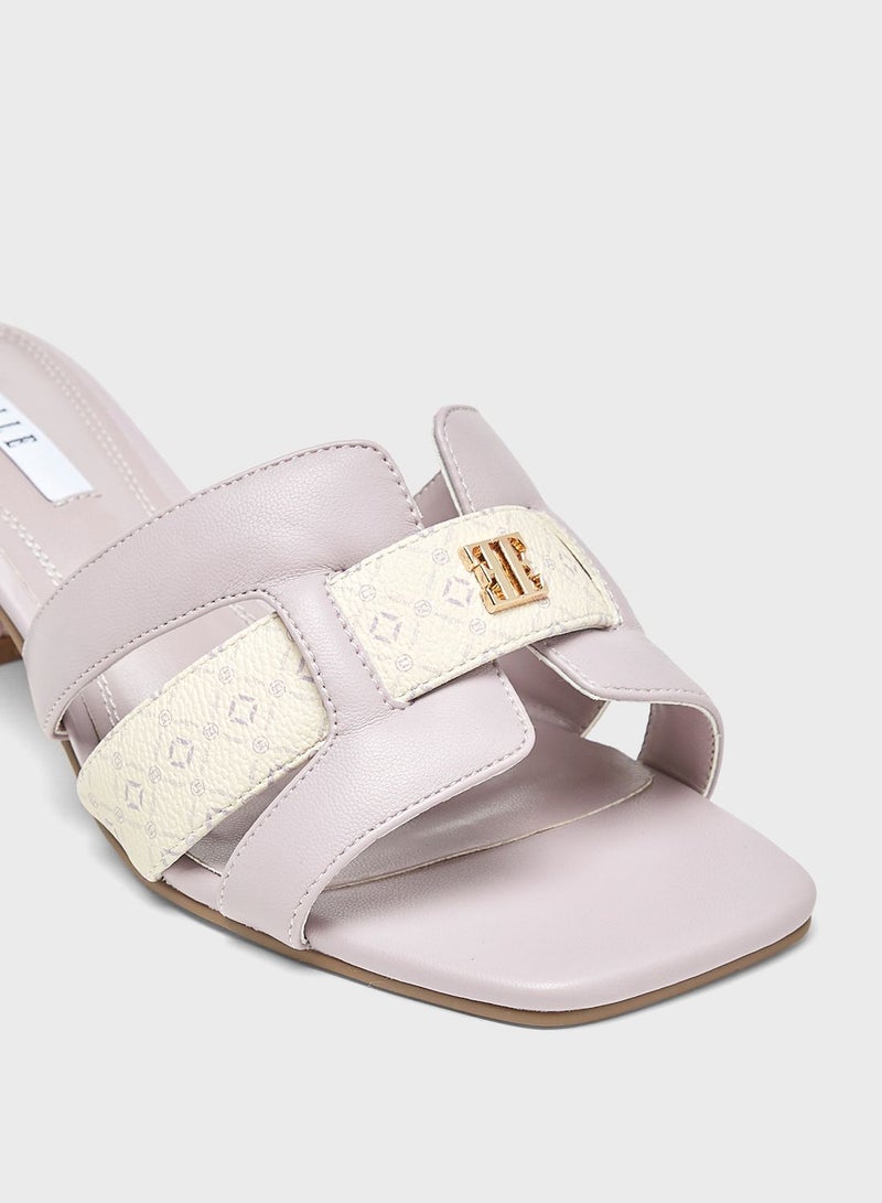 Multi Strap Block Heel Sandals