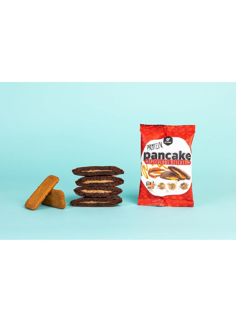 Go Fitness 12 Protein Pancakes - High Protein Snack, Freshly Baked & Extremely Delicious - Protein Bar Alternative with 10 g Protein Per Pancake (Speculoos Biscuit)