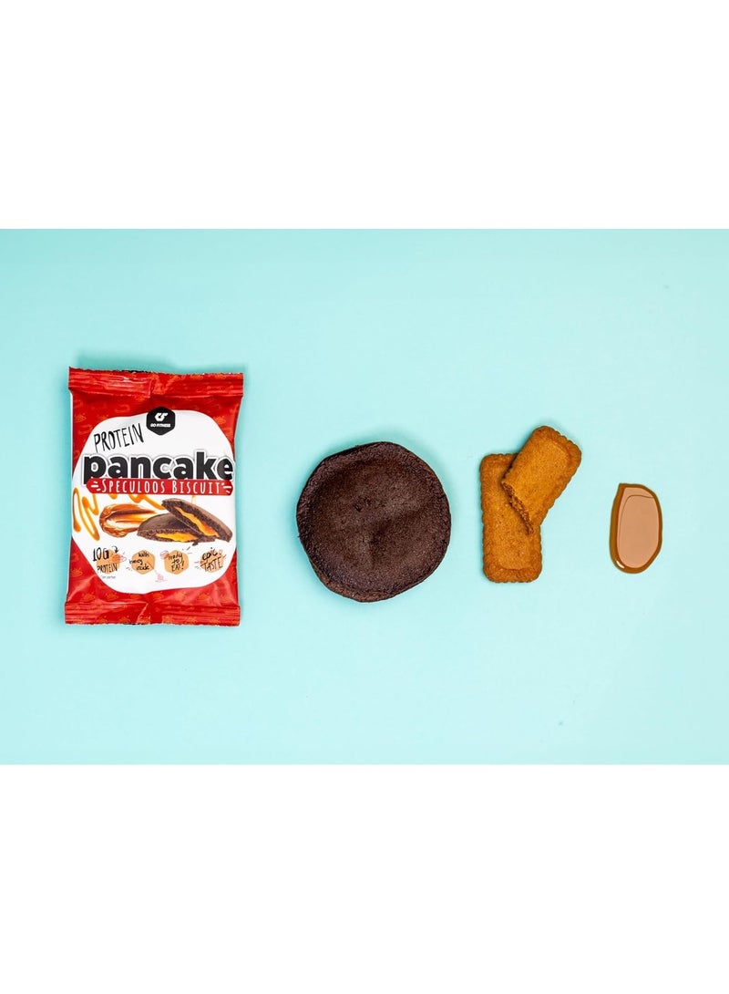 Go Fitness 12 Protein Pancakes - High Protein Snack, Freshly Baked & Extremely Delicious - Protein Bar Alternative with 10 g Protein Per Pancake (Speculoos Biscuit)