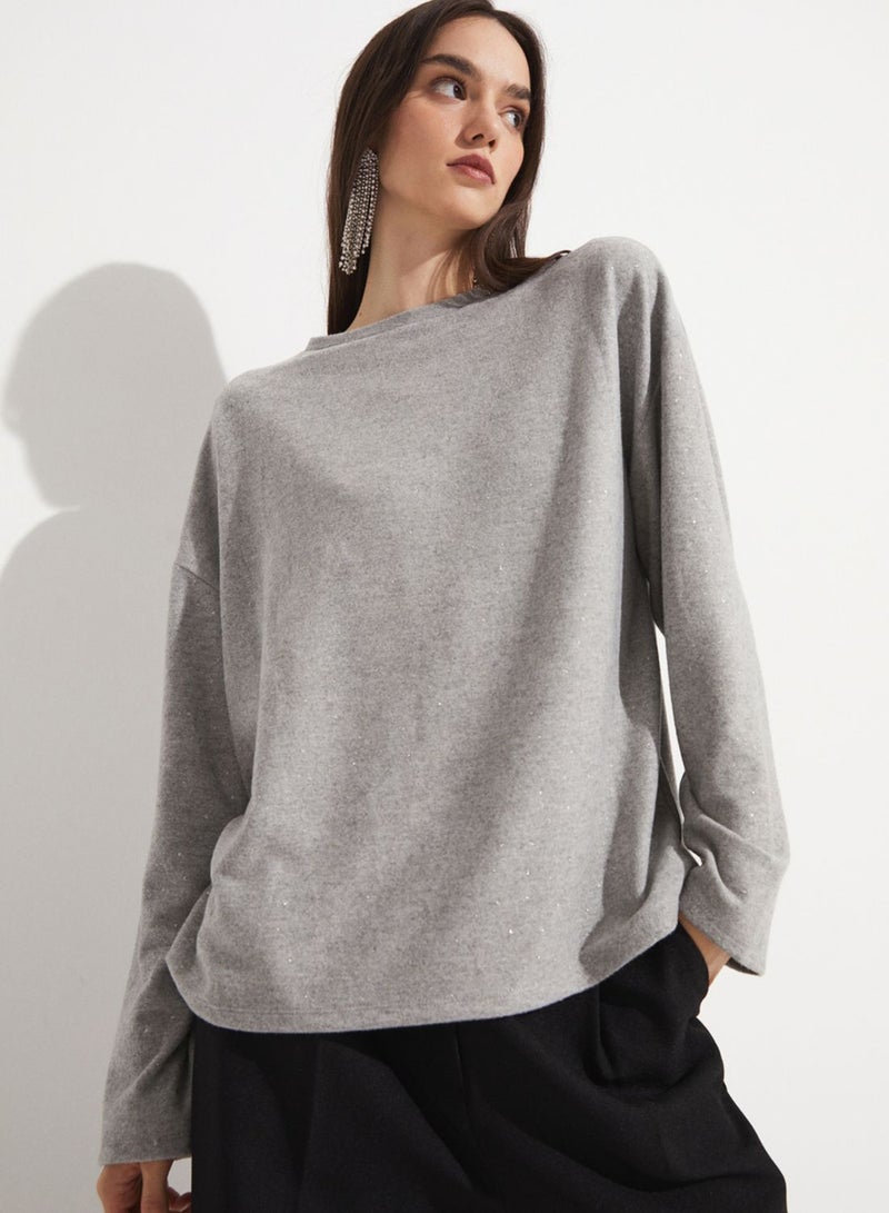 Crew Neck Knitted Top
