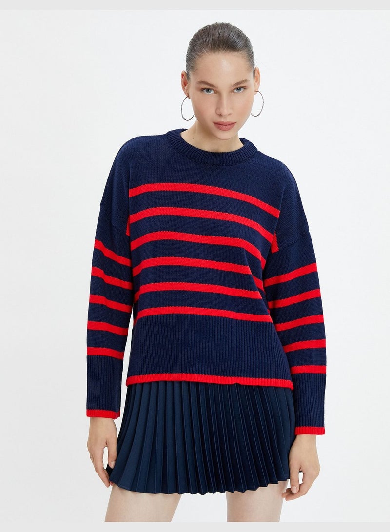 Knit Sweater Long Sleeve Crew Neck