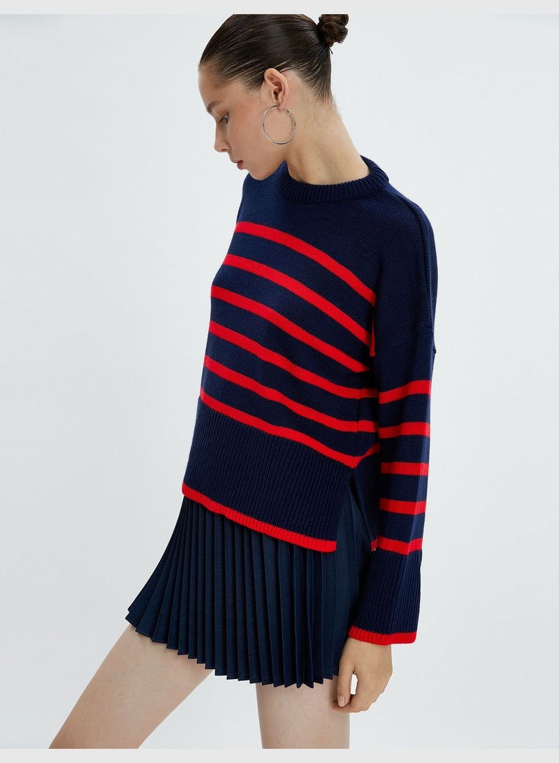 Knit Sweater Long Sleeve Crew Neck