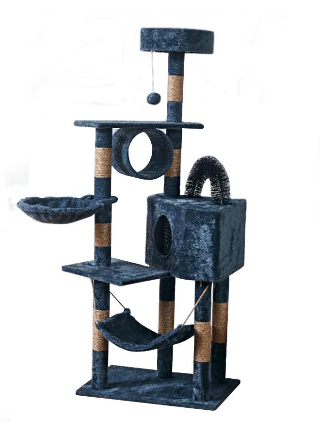 Large Wooden Cat Tree , Multi-Level Activity Cat Tower Furniture For Cat 60x40x150 Cm