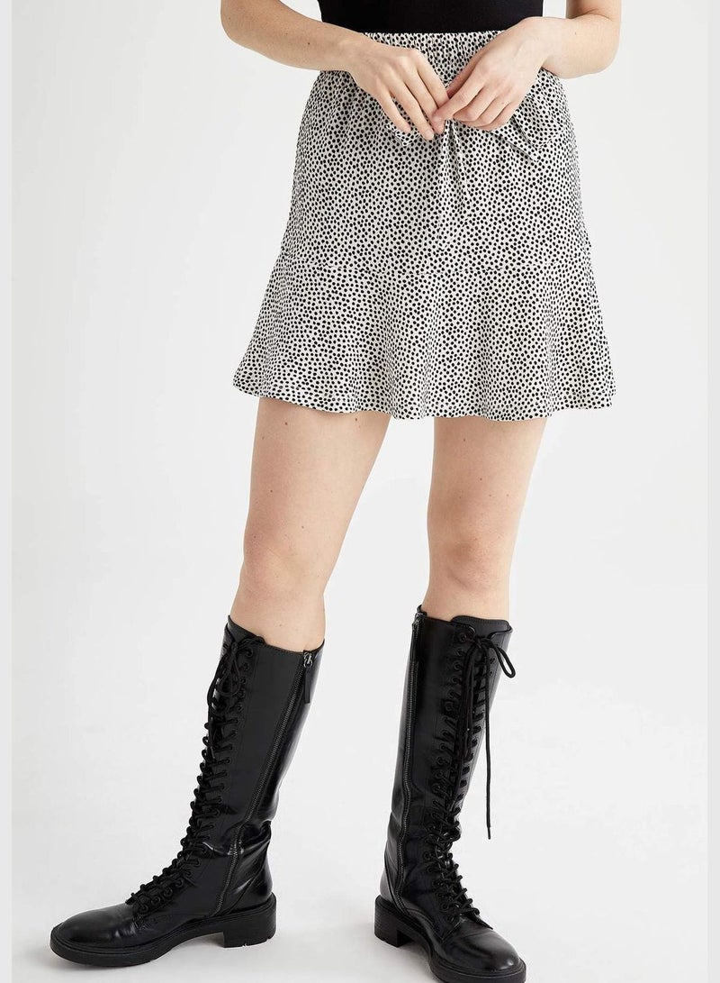 Regular Waist Sleeveless Knitted Skirt