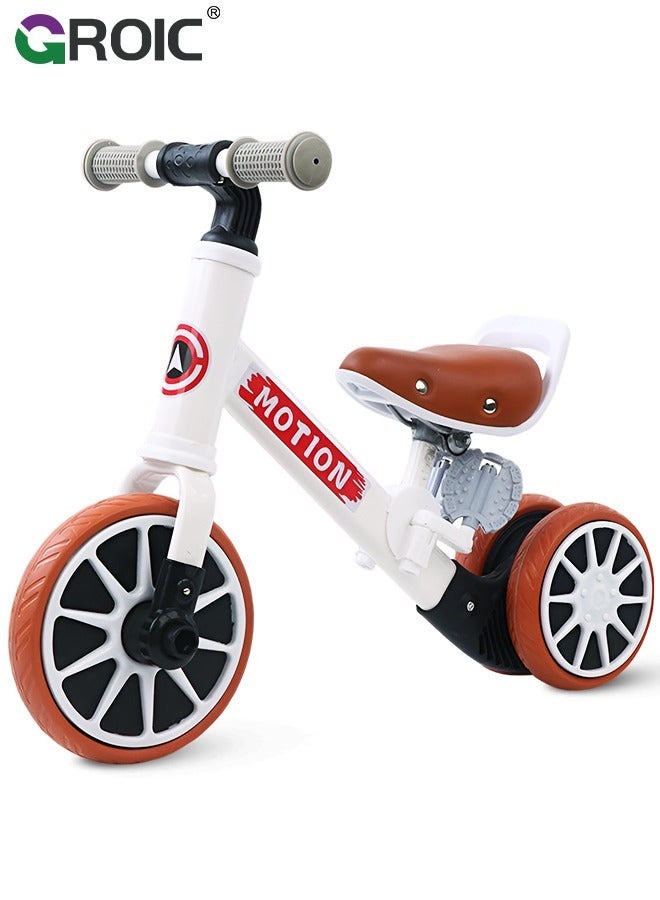5 in 1 Tricycle for Toddlers, 3 Wheel Baby Bicycle Folding Kids Bikes with Adjustable Seat and Removable Pedal, Ride-on Toys for Toddlers, Balance Training with Easy Assembly Removable Pedal