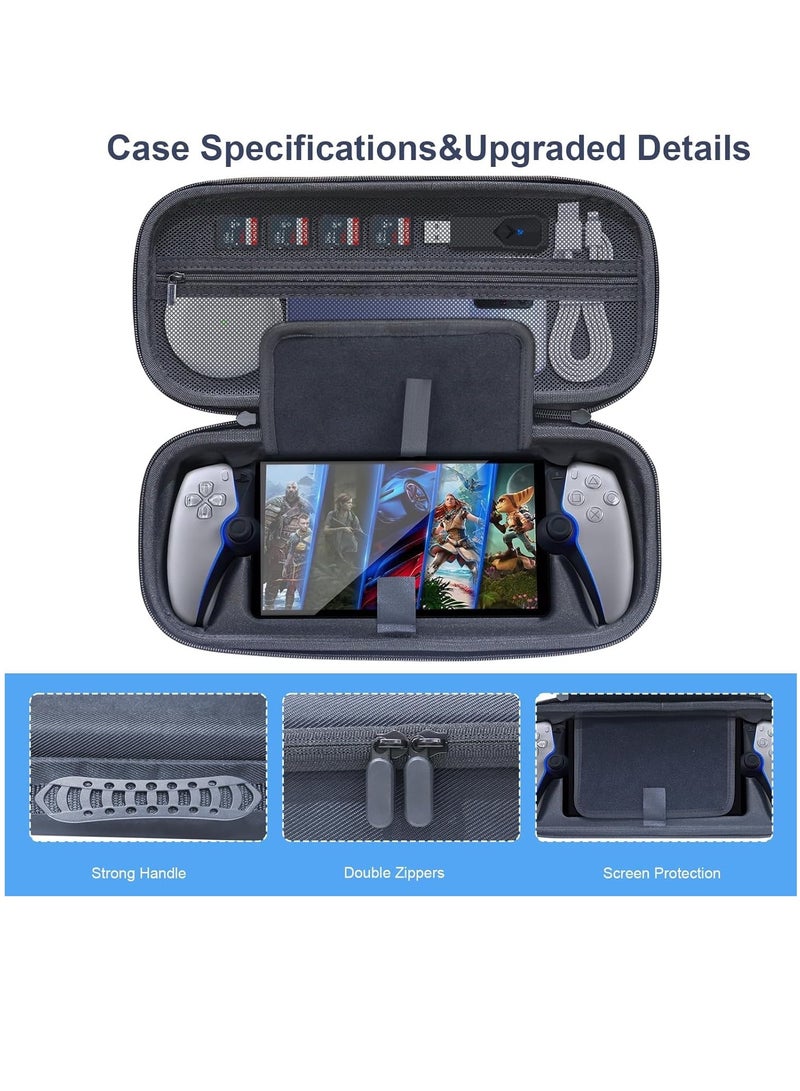 Portable Carrying Case for PlayStation Portal Shockproof Handheld Storage Box with Screen Saver Design Compatible with PlayStation 5 Portal