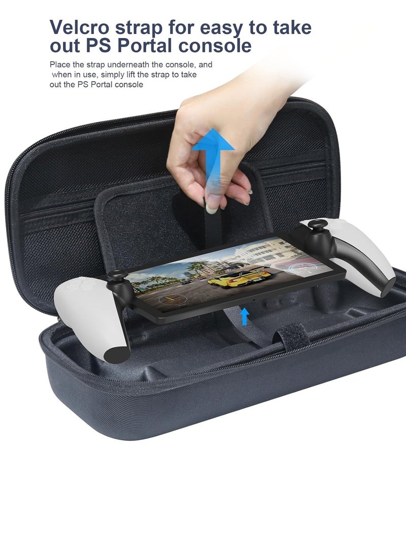 Portable Carrying Case for PlayStation Portal Shockproof Handheld Storage Box with Screen Saver Design Compatible with PlayStation 5 Portal