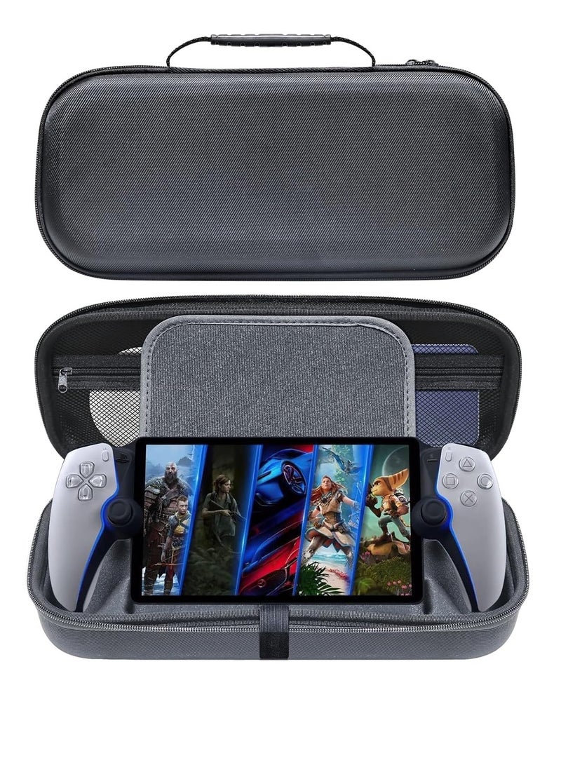 Portable Carrying Case for PlayStation Portal Shockproof Handheld Storage Box with Screen Saver Design Compatible with PlayStation 5 Portal