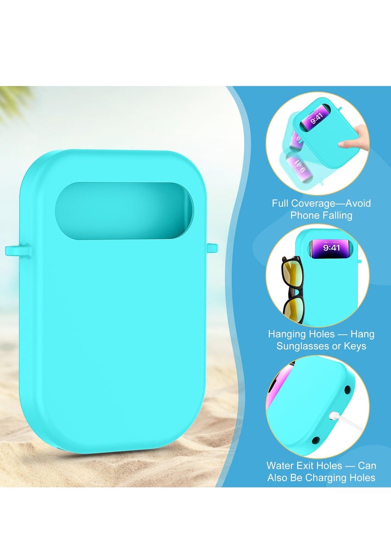 Bag Insert Pouch for Travel Tote Bag Beach Bag Accessories Inlaid Mobile Phone Bag with Cover Ladies Travel Insert Organiser Tidy Bag Purse Pouch for Phone Sunglas Purse Makeup Keys Teal