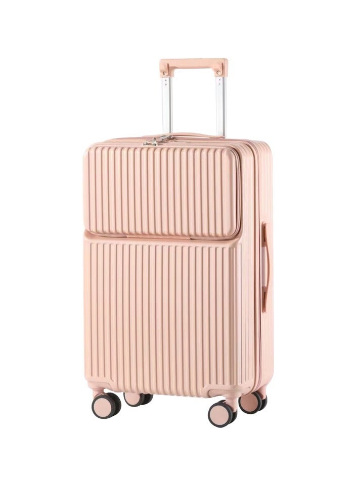 20/24 Inch Carry On Luggage Upright Front Opening Suitcase Luggage with Wide Handle Durable PC Hardside Travel Suitcases Rolling Luggage