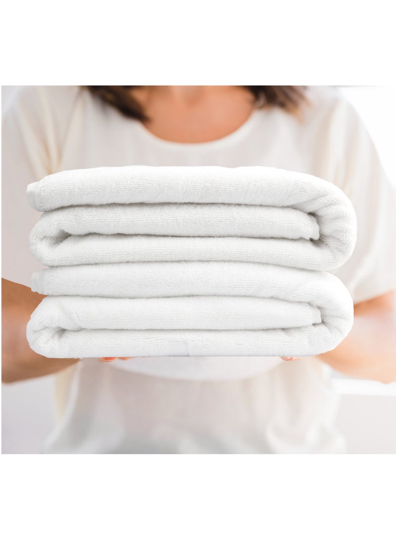 Bliss Casa Indigo 100% Cotton Hand Towels (4 Pack, 40x70 cm) - 600 GSM Large Hand Towels Super Absorbent and Soft Hotel Towels, Ideal for Use in Hotels and Restaurants