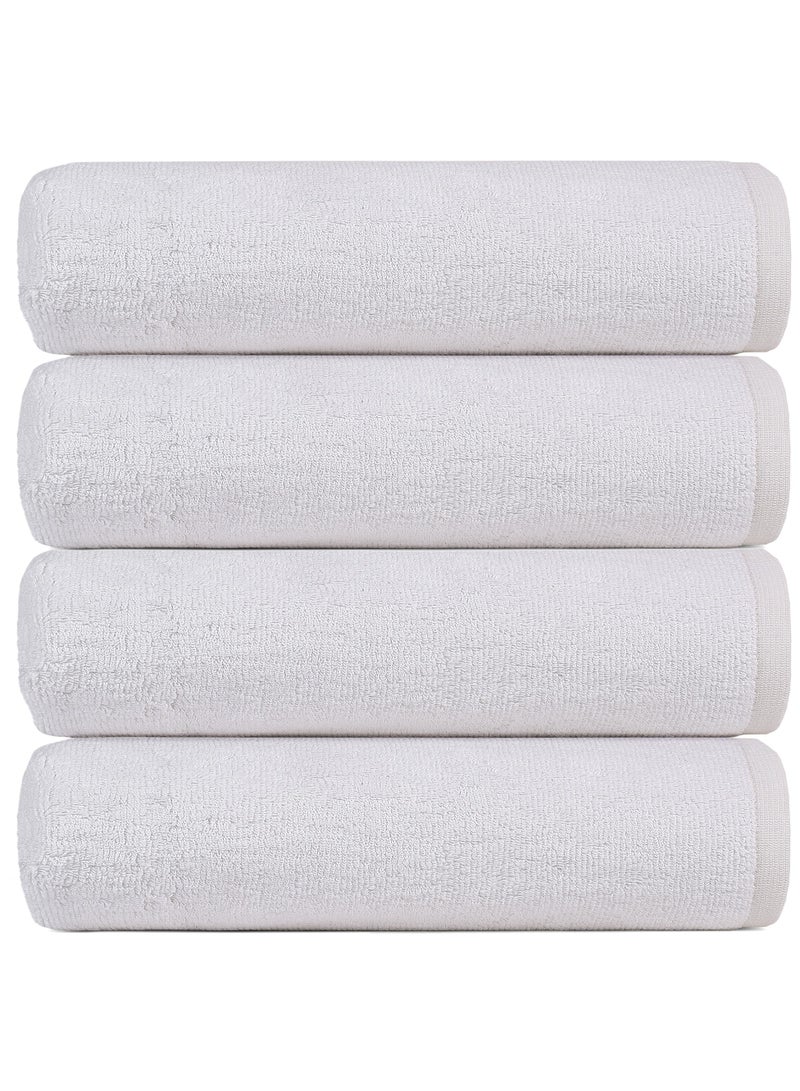 Bliss Casa Indigo 100% Cotton Hand Towels (4 Pack, 40x70 cm) - 600 GSM Large Hand Towels Super Absorbent and Soft Hotel Towels, Ideal for Use in Hotels and Restaurants