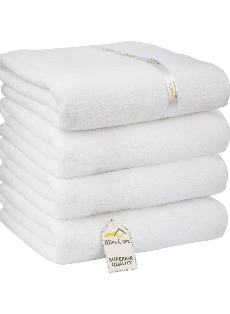 Bliss Casa Indigo 100% Cotton Hand Towels (4 Pack, 40x70 cm) - 600 GSM Large Hand Towels Super Absorbent and Soft Hotel Towels, Ideal for Use in Hotels and Restaurants