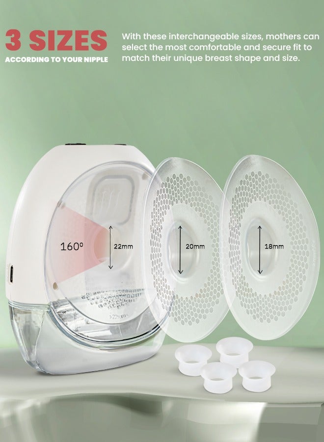 Automatic Ultra Slim Wearable Electric Breast Pump  With Led Display, 3 Modes, 9 Level Suction Adjustment And 3 Sizes