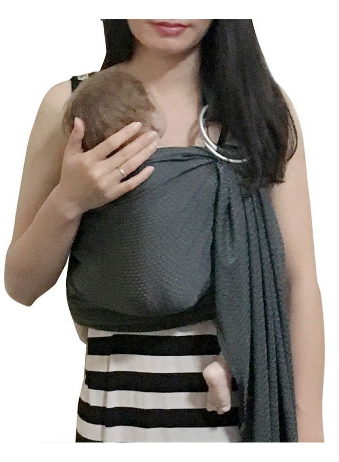 Baby Water Ring Sling Carrier ; Lightweight Breathable Mesh Baby Wrap For Infant Newborn Kids And Toddlers ; Perfect For Summer Swimming Pool Beach ; Great For Dad Too Grey