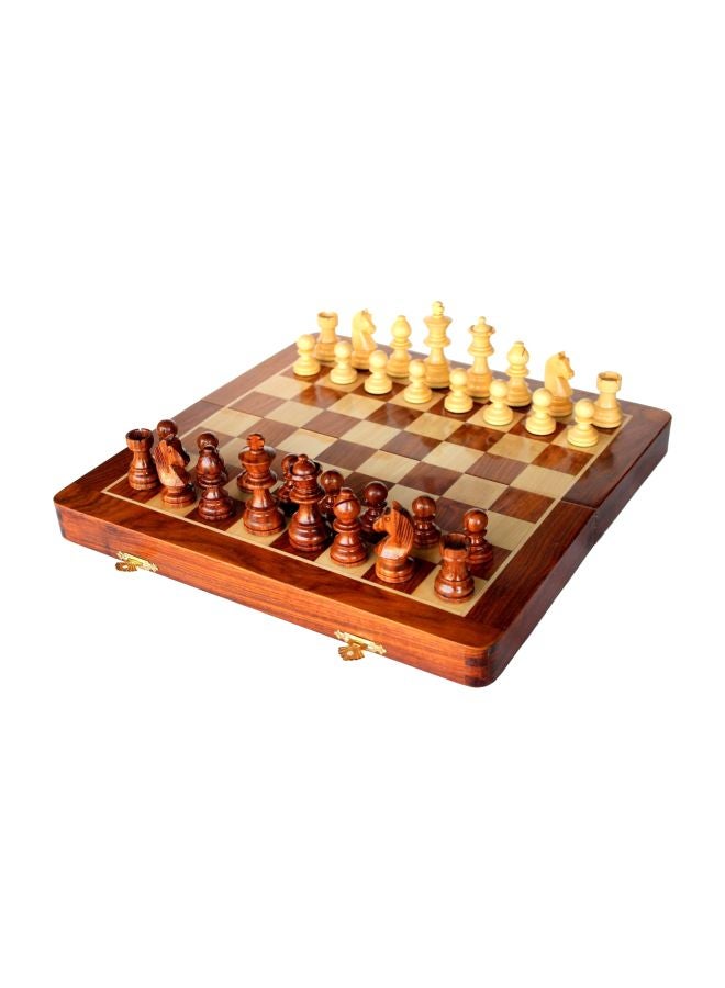 Wooden Magnetic Chess Board Game Set