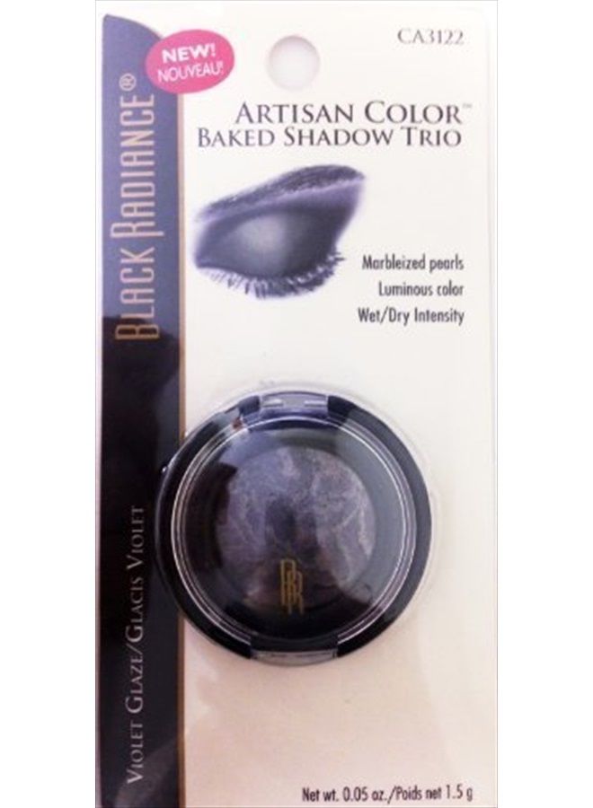 Artisan Color Baked Eyeshadow Trio Marbleized Pearls Luminous Color Wet/dry Intensity Ca3122 Violet Glaze