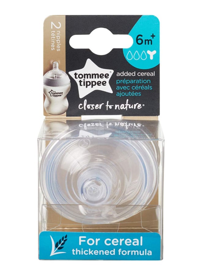 Closer To Nature Bottle Teats, 6+ Months, Pack Of 2 - Clear