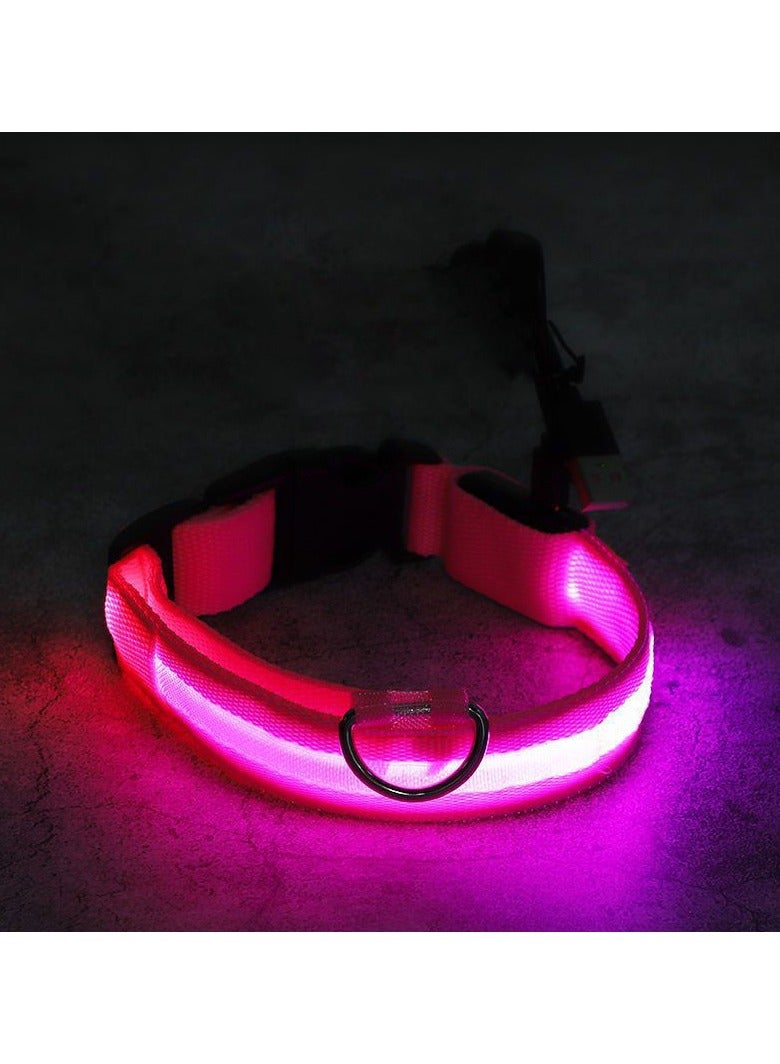 Dog Night Walking Lights Pet Anti-Lost Collar Rechargeable Glowing Collar
