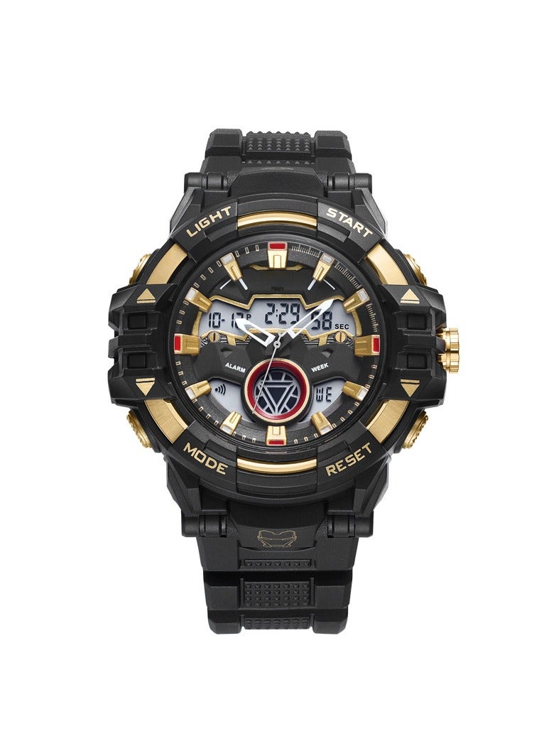 Boys Marvel Heroes Co-branded Large Dial Semi-Skeletonized Hands Sports Watch