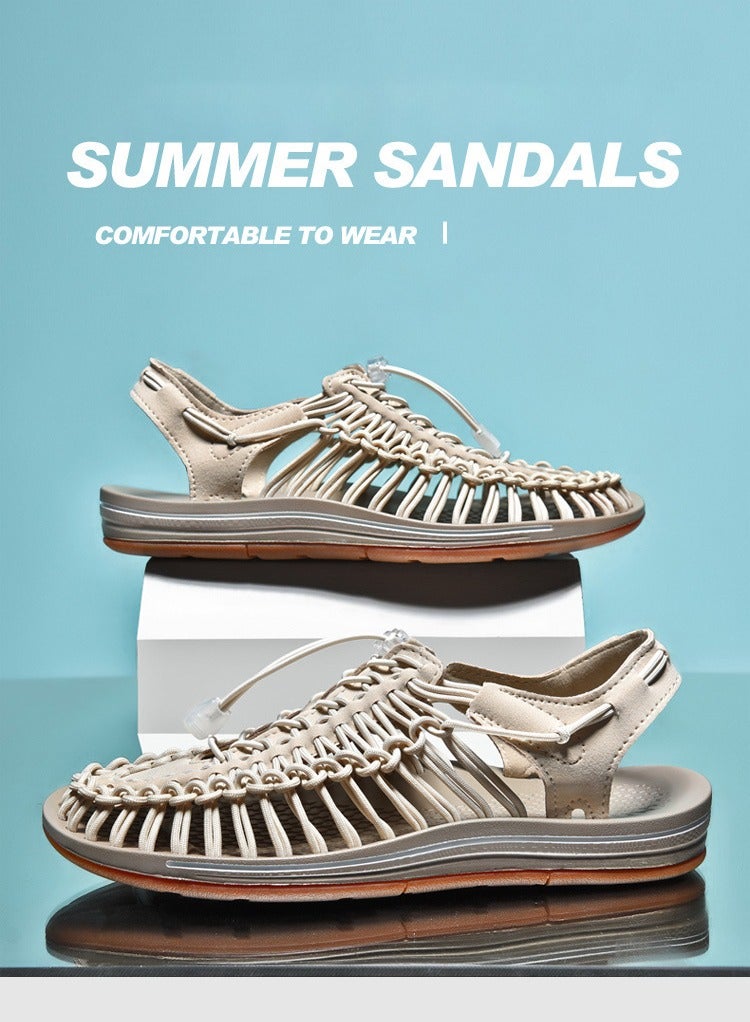 New Woven Sandals Casual Beach Shoes