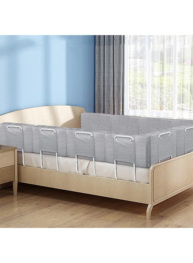 Bed Guard Rail for kids,Bed Safety Barrier Protection, Upgrade Reinforced Safety Fence Protector Bed Guard Rail for Cribs,Height Adjustable Children's Bed Guard Rail(2pcs 60x28cm)