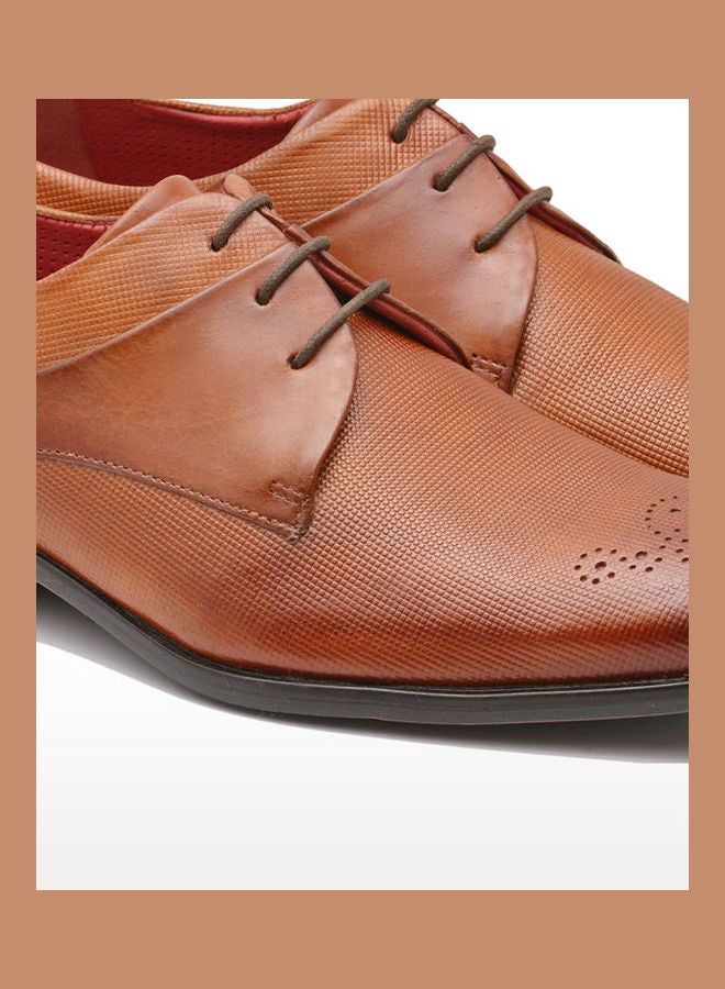 Comfortable Lace-Up Formal Shoes Tan